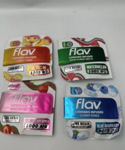 FLAV GUMMIES 1000MG CANNABIS INFUSED SOUR GUMMY BELTS FLAV GUMMIES 1000MG CANNABIS INFUSED SOUR GUMMY BELTS